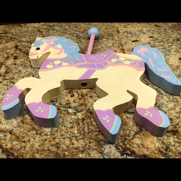 Handmade wooden carousel horse by Jeanie in 1988. - Picture 3 of 6